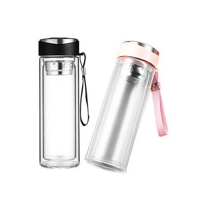 320ml 고보론 실리콘 유리 두 개의 벽 커피 컵