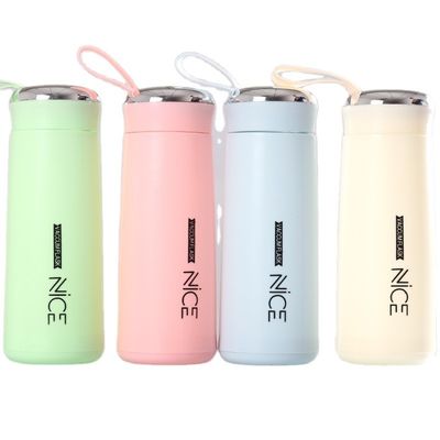400ml 유리 물병 야외 활동 및 어린이 선물용 뜨거운 차가운 물