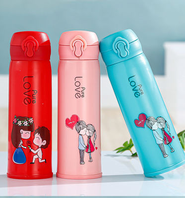 500ml 대용량 유리 물병 휴대용 직선 음료 컵 선물 튀기