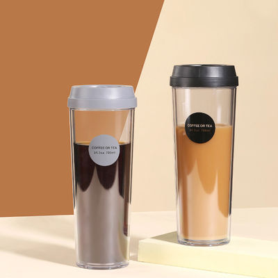 320ml/420ml/520ml/700ml 플라스틱 병 두 개의 벽 열 절연 물컵 4 사이즈