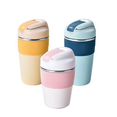 350ml 480ml 귀여운 이중 벽 여행 컵 커피 단열 된 텀블러 진공 열 컵