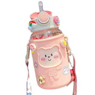 반독식 코팅 620ml 플라스틱 물병 곰 모양 뚜?? 과 로니어드 귀여운