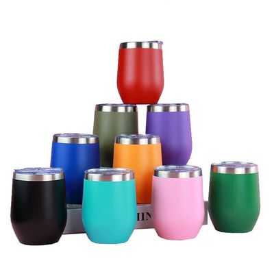 12OZ 쌍벽 스테인레스 스틸 여행 커피 머그 텀블러 컵 머그 캠핑용 테르모스
