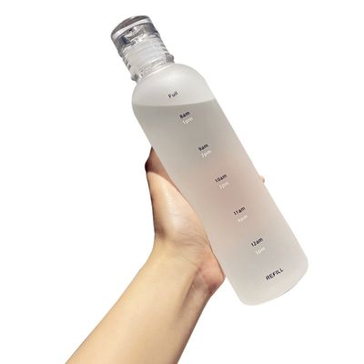 스포츠 캠핑 여행용 500ML 시간 표시 플라스틱 물병 뚜?? 과 뚜??