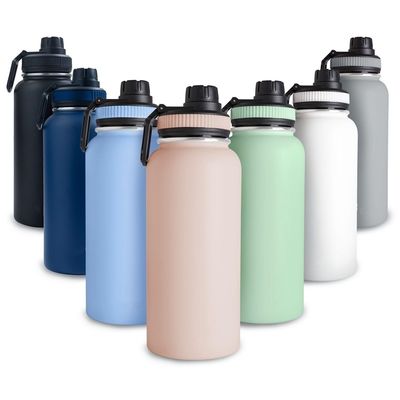 직선 컵 32oz 스테인리스 스틸 진공 물병 로고 인쇄 및 빨대