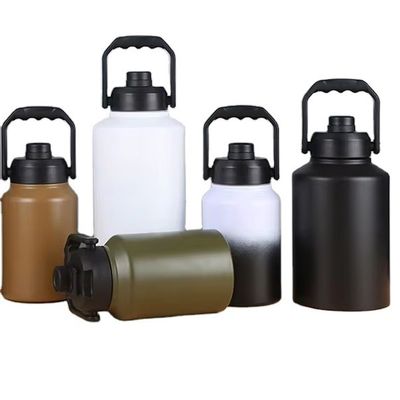 직선 컵 대용량 2L 스테인레스 스틸 단열 물병 야외 여행