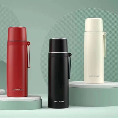 500ml 스테인리스 스틸 물병 휴대용 이중 벽 단열 물컵