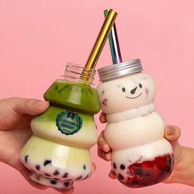 파티 행사 크리스마스 트리 모양 물병 500ml 300ml 우유 차 커피