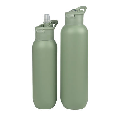 안전 32oz / 1000ml 이중 벽 진공 단열 스테인레스 스틸 물병 짚 뚜??
