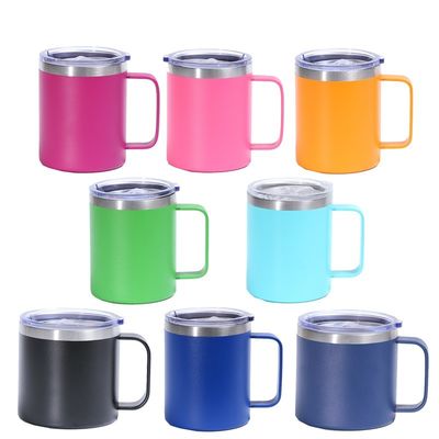 12oz/14oz 스테인리스 스틸 머그 컵 이중 계층 진공 파우더 코팅 컵 사용자 정의 색상