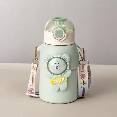 야외 활동 만화 디자인 500ml 스테인레스 스틸 어린이 테르모스 컵