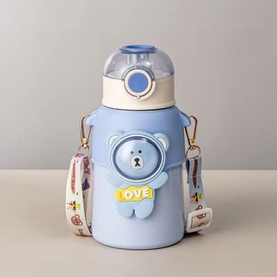 야외 활동 만화 디자인 500ml 스테인레스 스틸 어린이 테르모스 컵