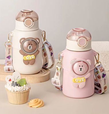 야외 활동 만화 디자인 500ml 스테인레스 스틸 어린이 테르모스 컵