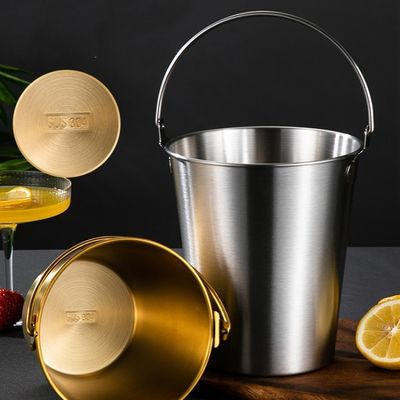 금속 얼음 버킷 1L 맥주 샴페인 버킷 간식 및 튀긴 닭고기를 위한 손잡이