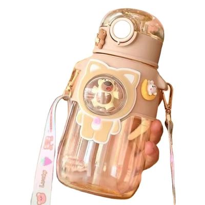 680ml 플래스틱 물병 짚과 함께 학교 복귀 보라색 사용자 지정 색상 행사