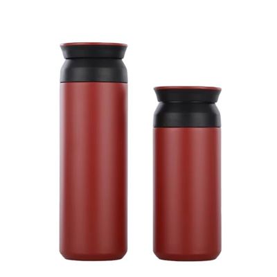뚜?? 과 손잡이 350ml / 500ml 용량으로 두 개의 벽이있는 스테인리스 스틸 텀블러컵