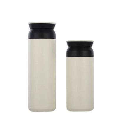 뚜?? 과 손잡이 350ml / 500ml 용량으로 두 개의 벽이있는 스테인리스 스틸 텀블러컵