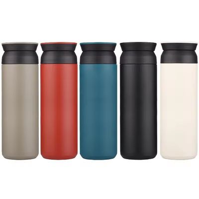 뚜?? 과 손잡이 350ml / 500ml 용량으로 두 개의 벽이있는 스테인리스 스틸 텀블러컵