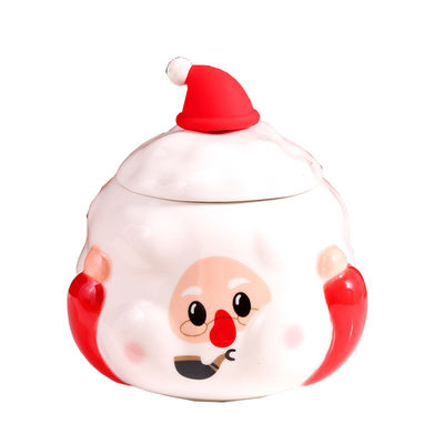 세라믹 크리스마스 산타클로스 컵 뚜?? 과?? 가 있는 색상 선물 상자 커피 컵