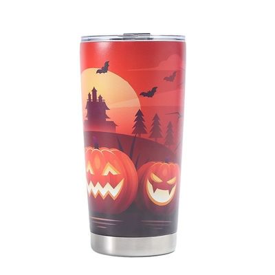 304 스테인리스 스틸 3D 인쇄 맥주 컵 20oz 자동차 테르모스 컵 할로윈 디자인