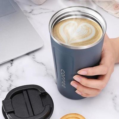 500ml 스테인리스 스틸 진공 단열 커피 여행 머그 홈 오피스 레스토랑