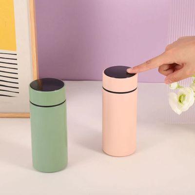 350ML 온도 표시와 재사용 가능한 일반 스테인레스 스틸 스마트 물병
