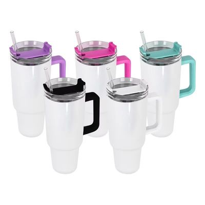HANDGRIP 40oz 짚 뚜?? 과 손잡이 스테인리스 스틸 재사용 텀블러 다채로운 자동차 컵