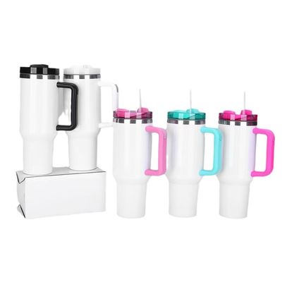 HANDGRIP 40oz 짚 뚜?? 과 손잡이 스테인리스 스틸 재사용 텀블러 다채로운 자동차 컵