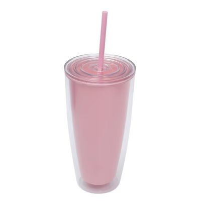 직접 마시는 750ml 물병 두 개의 벽 뚜?? 과 빨대 커피 텀블러 컵