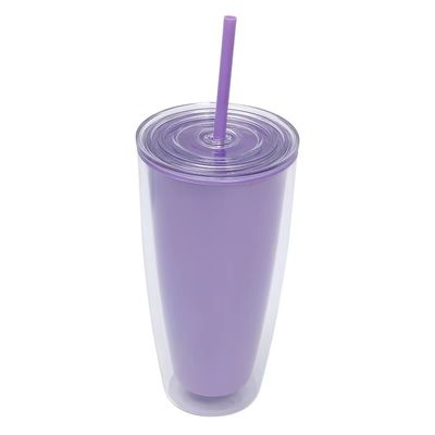 투어 적용 성인 24oz BPA 무료 짚과 뚜?? 이 있는 이중 벽 플라스틱 텀블러