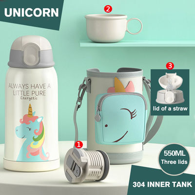 지속가능한 550ml 소금 뚜?? 이 있는 아이용 스테인리스 스틸 304 단열 물병