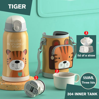 지속가능한 550ml 소금 뚜?? 이 있는 아이용 스테인리스 스틸 304 단열 물병