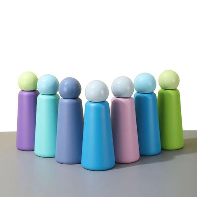 현대 디자인 500ml 스테인레스 스틸 물병 단열 여행 머그 귀여운 뚜??