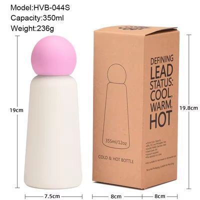 304 스테인리스 스틸 테르모스 컵 350ml 용량 및 이중 벽 진공 단열