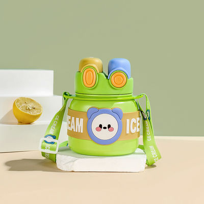 850ml 어린이 컵 만화 복식 음료 빨대 스테인레스 스틸 진공 단열 테르모스 병