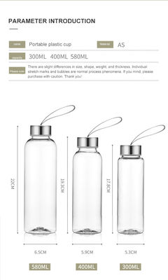 직접 마시는 300ml 400ml 600ml BPA 없는 플라스틱 병 야외 스포츠 및 여행용