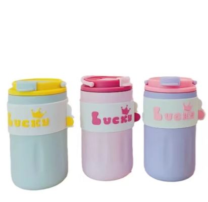 304 스테인레스 스틸 물병 뚜?? 420ml 휴대용 창의적 귀여운 직선 음료