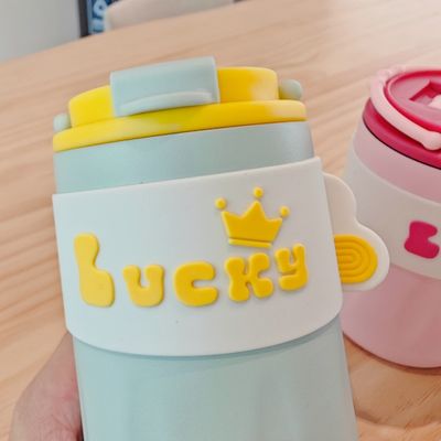 304 스테인레스 스틸 물병 뚜?? 420ml 휴대용 창의적 귀여운 직선 음료