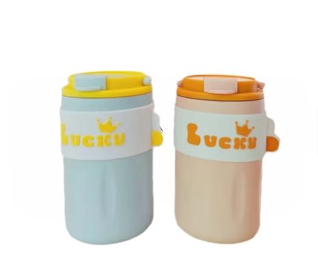 304 스테인레스 스틸 물병 뚜?? 420ml 휴대용 창의적 귀여운 직선 음료