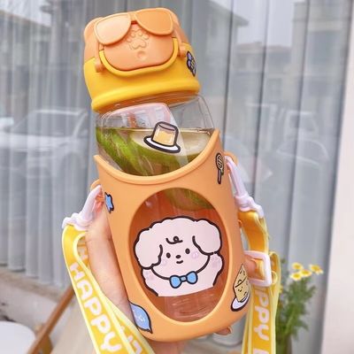 대용량 휴대용 빨대 음료수 병 야외 스포츠용 컵 많은 색상