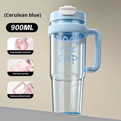 여자애들의 야외 스포츠 및 여행 동반자 스프레이 기능이 있는 900ml 플라스틱 물컵