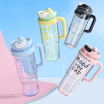 여자아이용 플라스틱 물컵 900ml BPA 무료 스프레이 병 야외 스포츠 및 여행
