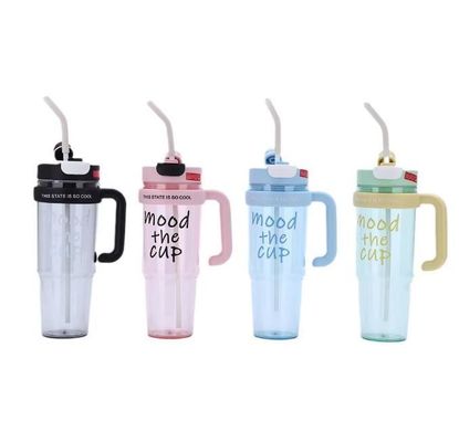 여자아이용 플라스틱 물컵 900ml BPA 무료 스프레이 병 야외 스포츠 및 여행