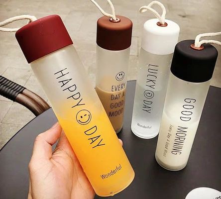 산책 및 야외 활동용 400ml 유리 물병 주문 제작 받아 들인다