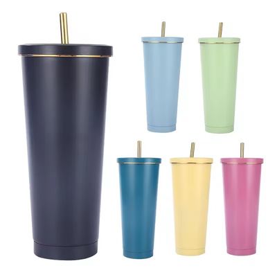 매트 블랙 스테인리스 스틸 커피 머그 500ml/750ml 단열 및 사용자 정의 디자인