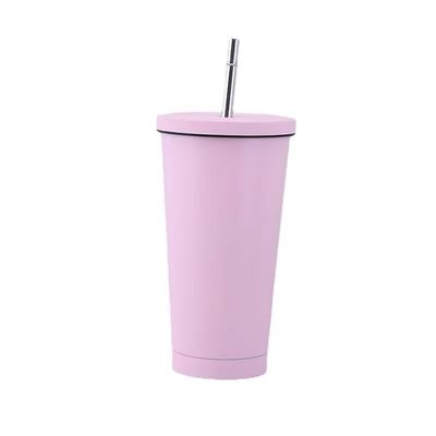 맞춤 색상 500ml 750ml 스프레이 단열 커피 텀블러와 함께 이중 벽 스테인레스 스틸 진공 컵