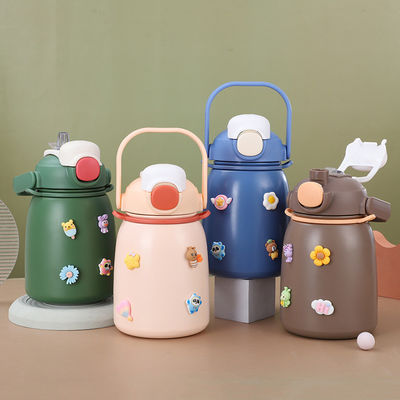 만화 디자인 800ml 스테인리스 스틸 커피 여행 진공 병 컵