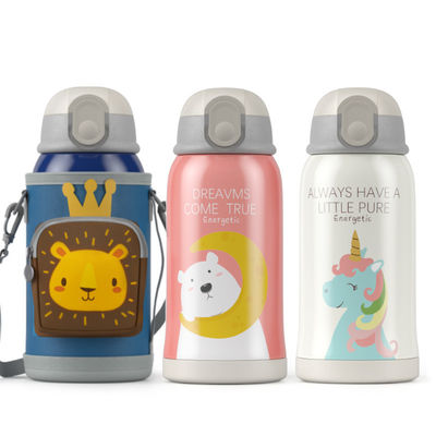 적용 가능한 사람 550ML 귀여운 만화 어린이 스마트 커버와 함께 물 컵