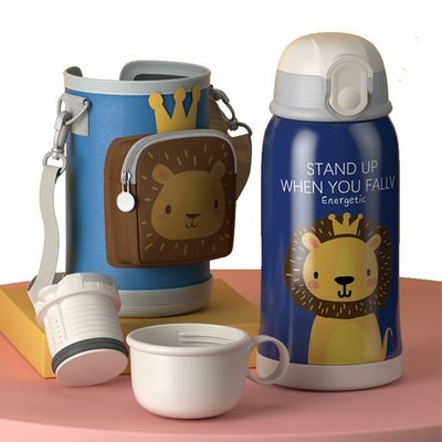 적용 가능한 사람 550ML 귀여운 만화 어린이 스마트 커버와 함께 물 컵