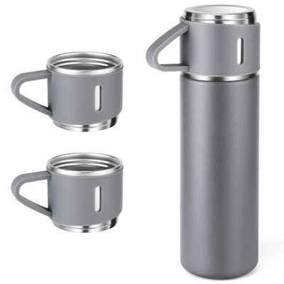 비즈니스 아버지 날 진공병 선물 세트 500ml 단열 병 2 컵과 뚜??